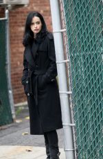 KRYSTN RITTER on the Set of Jessica Jone, Season 3 in New York 10/31/2018