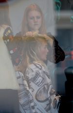LAETICIA HALLYDAY at Hair By Violet in Beverly Hills 11/23/2018