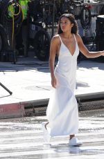 LAURA HARRIER on the Set of a Photoshoot in Los Angeles 11/04/2018