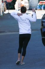 LEA MICHELE Shopping at Whole Foods in Brentwood 11/02/2018