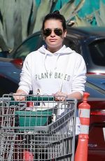 LEA MICHELE Shopping at Whole Foods in Brentwood 11/02/2018