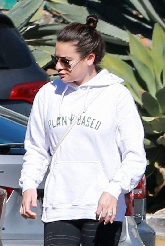 LEA MICHELE Shopping at Whole Foods in Brentwood 11/02/2018