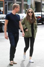 LILY COLLINS and Johnny Harper Out Shopping in Beverly Hills 11/13/2018