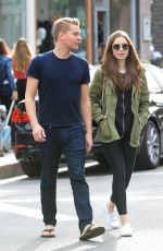 LILY COLLINS and Johnny Harper Out Shopping in Beverly Hills 11/13/2018