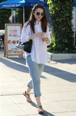 LILY COLLINS at a Nail Salon in Los Angeles 11/26/2018