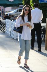 LILY COLLINS at a Nail Salon in Los Angeles 11/26/2018