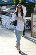 LILY COLLINS at a Nail Salon in Los Angeles 11/26/2018