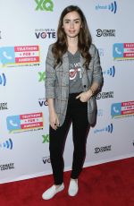 LILY COLLINS at Telethon for America at Youtube Space LA in Los Angeles 11/05/2018