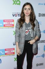 LILY COLLINS at Telethon for America at Youtube Space LA in Los Angeles 11/05/2018