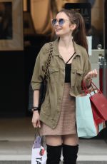 LILY COLLINS Out Shopping in Beverly Hills 11/27/2018