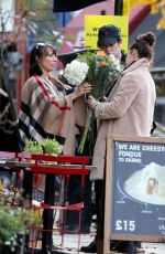 LILY JAMES Buying Flowers in Hampstead 11/09/2018