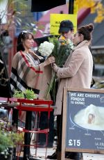 LILY JAMES Buying Flowers in Hampstead 11/09/2018