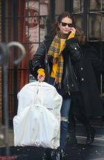 LILY JAMES Leaves Bowery Hotel in New York 11/17/2018