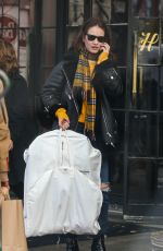 LILY JAMES Leaves Bowery Hotel in New York 11/17/2018