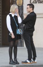 LUCY BOYNTON and Rami Malek Out in Beverly Hills 11/14/2018