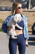 LUCY HALE at a Dog Park in Los Angeles 11/20/2018
