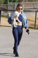 LUCY HALE at a Dog Park in Los Angeles 11/20/2018