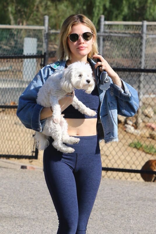 LUCY HALE at a Dog Park in Los Angeles 11/20/2018