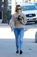 LUCY HALE Leaves Starbucks in Studio City 11/27/2018