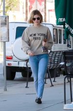 LUCY HALE Leaves Starbucks in Studio City 11/27/2018