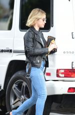 LUCY HALE Show New Blonde Hair Out in Los Angeles 11/19/2018