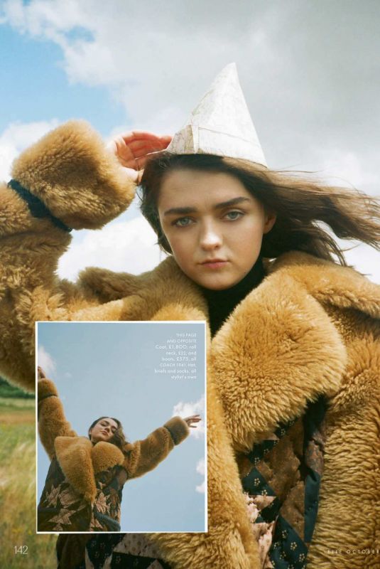 MAISIE WILLIAMS in Elle Magazine, UK October 2018 Issue