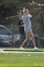 MARGOT ROBBIE Playing Golf in Los Angeles 11/11/2018