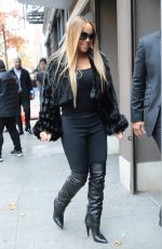 MARIAH CAREY Leaves Electric Lady Studios in New York 11/20/2018