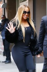 MARIAH CAREY Leaves Electric Lady Studios in New York 11/20/2018