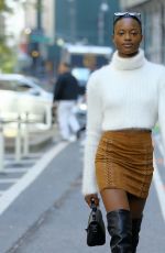 MAYOWA NICHOLAS at Victoria’s Secret Show Fittings in New York 11/03/2018