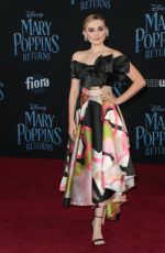 MEG DONNELLY at Mary Poppins Returns Premiere in Hollywood 11/29/2018
