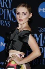 MEG DONNELLY at Mary Poppins Returns Premiere in Hollywood 11/29/2018