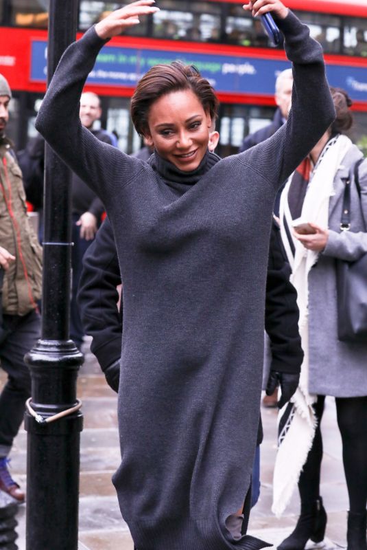 MELANIE BROWN Leaves BBC Radio in London 11/28/2018