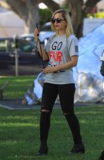 MENA SUVARI at Anti-fur Protest in Beverly Hills 11/23/2018