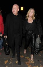 MICHELLE COLLINS Arrives at Phil Turner’s 50th Birthday Party in London 11/14/2018