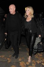 MICHELLE COLLINS Arrives at Phil Turner’s 50th Birthday Party in London 11/14/2018