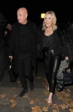 MICHELLE COLLINS Arrives at Phil Turner’s 50th Birthday Party in London 11/14/2018