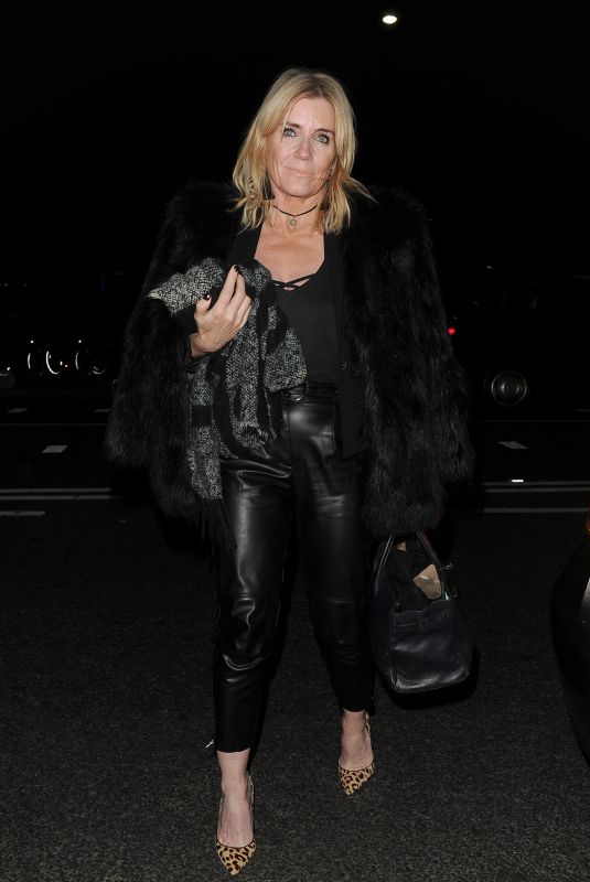 MICHELLE COLLINS Arrives at Phil Turner’s 50th Birthday Party in London 11/14/2018