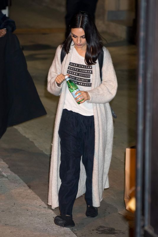 MILA KUNIS Arrives at Jimmy Kimmel Live in Los Angeles 11/19/2018