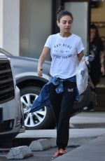 MILA KUNIS Out and About in Studio City 11/02/2018