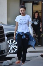 MILA KUNIS Out and About in Studio City 11/02/2018