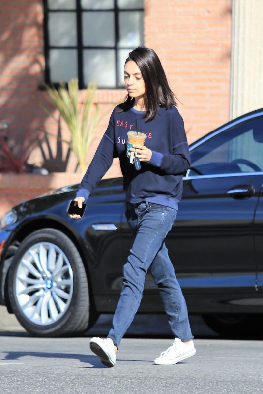 MILA KUNIS Out for Coffe in Studio City 11/27/2018