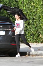 MILA KUNIS Out in Los Angeles 11/01/2018