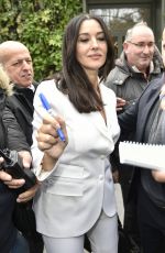 MONICA BELLUCCI Arrives Vivement Dimanche Show in Paris 10/31/2018
