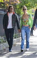 NINA AGDAL and Jack Brinkley-Cook Out in New York 11/01/2018