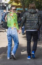 NINA AGDAL and Jack Brinkley-Cook Out in New York 11/01/2018