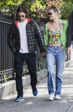 NINA AGDAL and Jack Brinkley-Cook Out in New York 11/01/2018