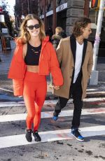 NINA AGDAL and Jack Brinkley-Cook Out in New York 11/16/2018
