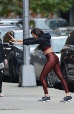 NINA DOBREV at Dogpound Gym in New York 11/03/2018