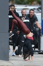 NINA DOBREV at Dogpound Gym in New York 11/03/2018